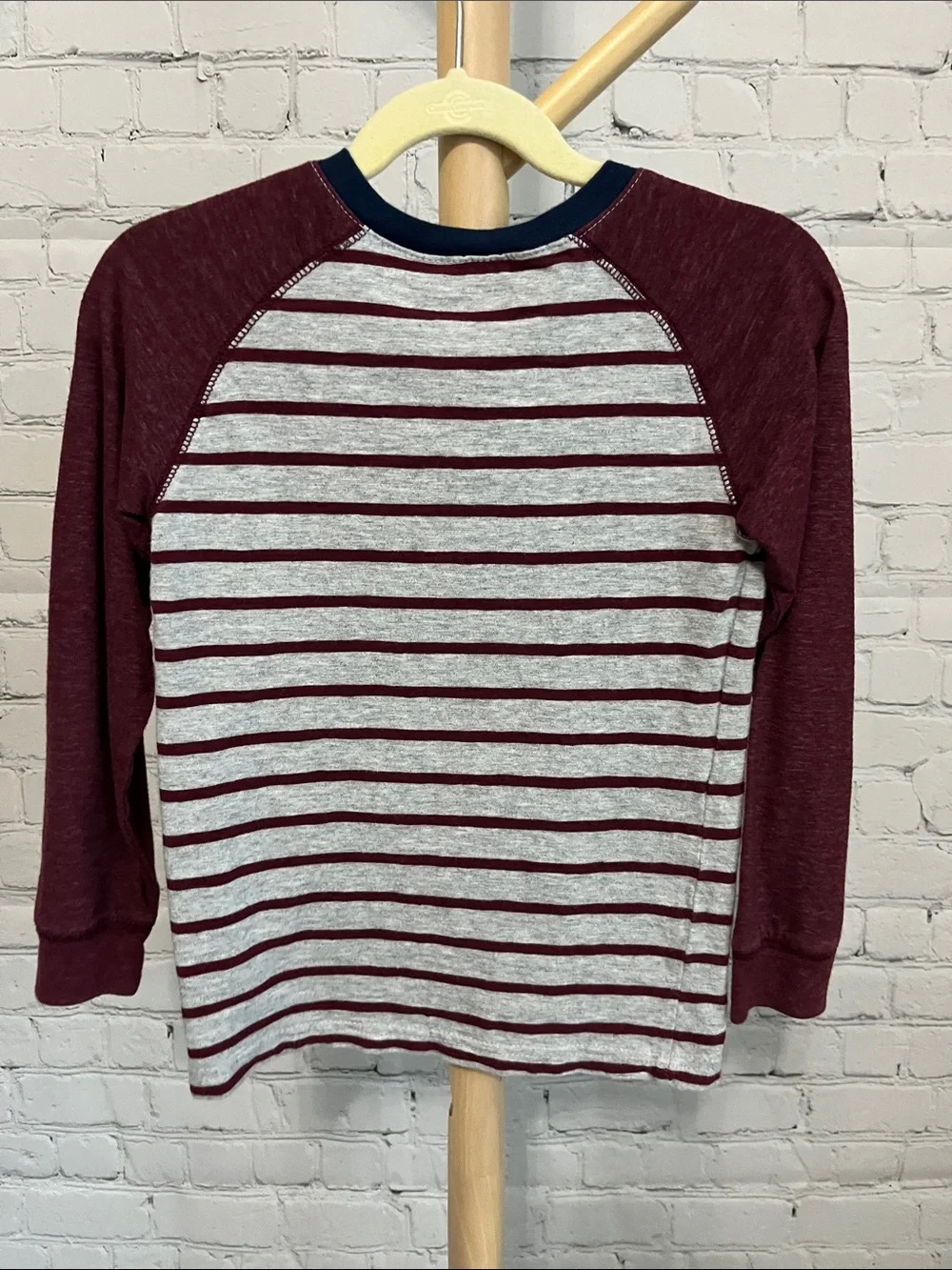 ⭐️⭐️ PICK 5 / $20 Carter's Striped Henley Tee in Burgundy, Heather Gray and Navy